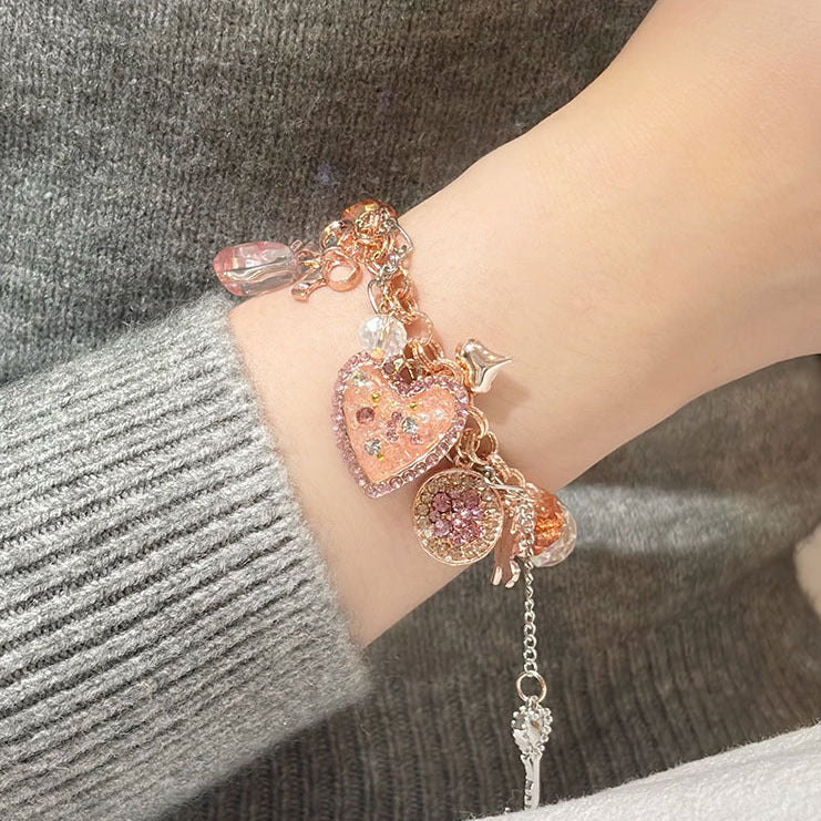 Rose Quartz Lucky Charms Bracelet