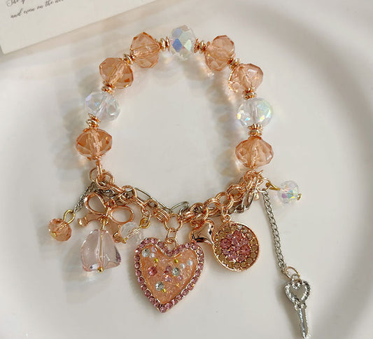 Rose Quartz Lucky Charms Bracelet