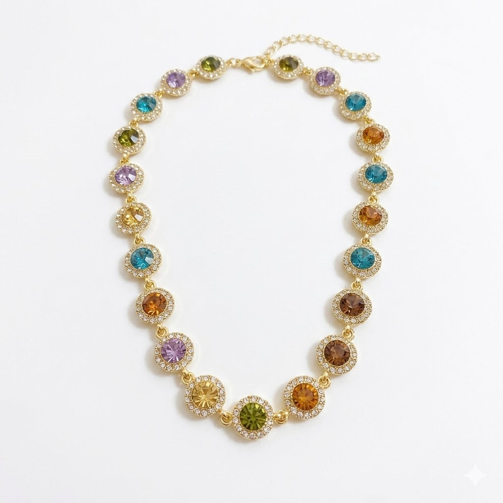 Vintage Jewel Tones Collar