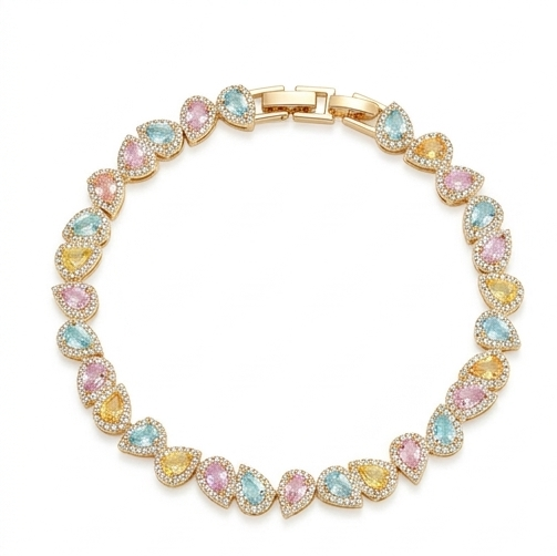 「Pastel Garden」Teardrop Crystal Bracelet