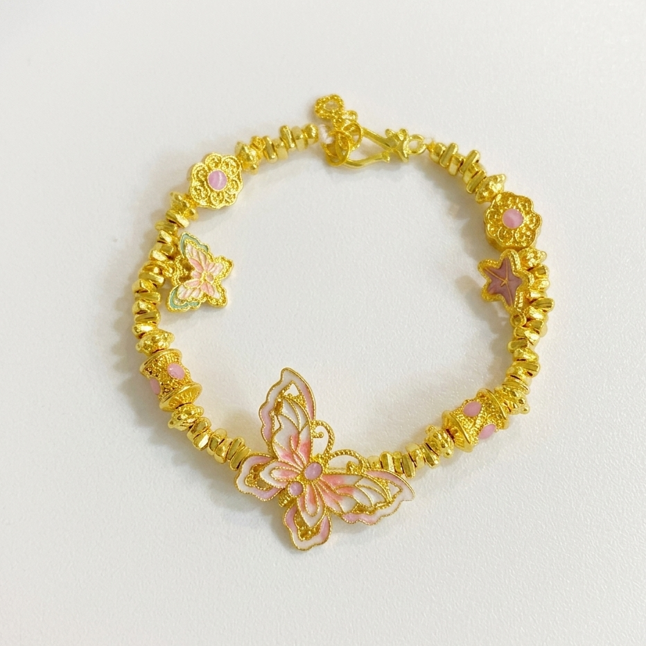 Vintage Enamel Butterfly Bracelet