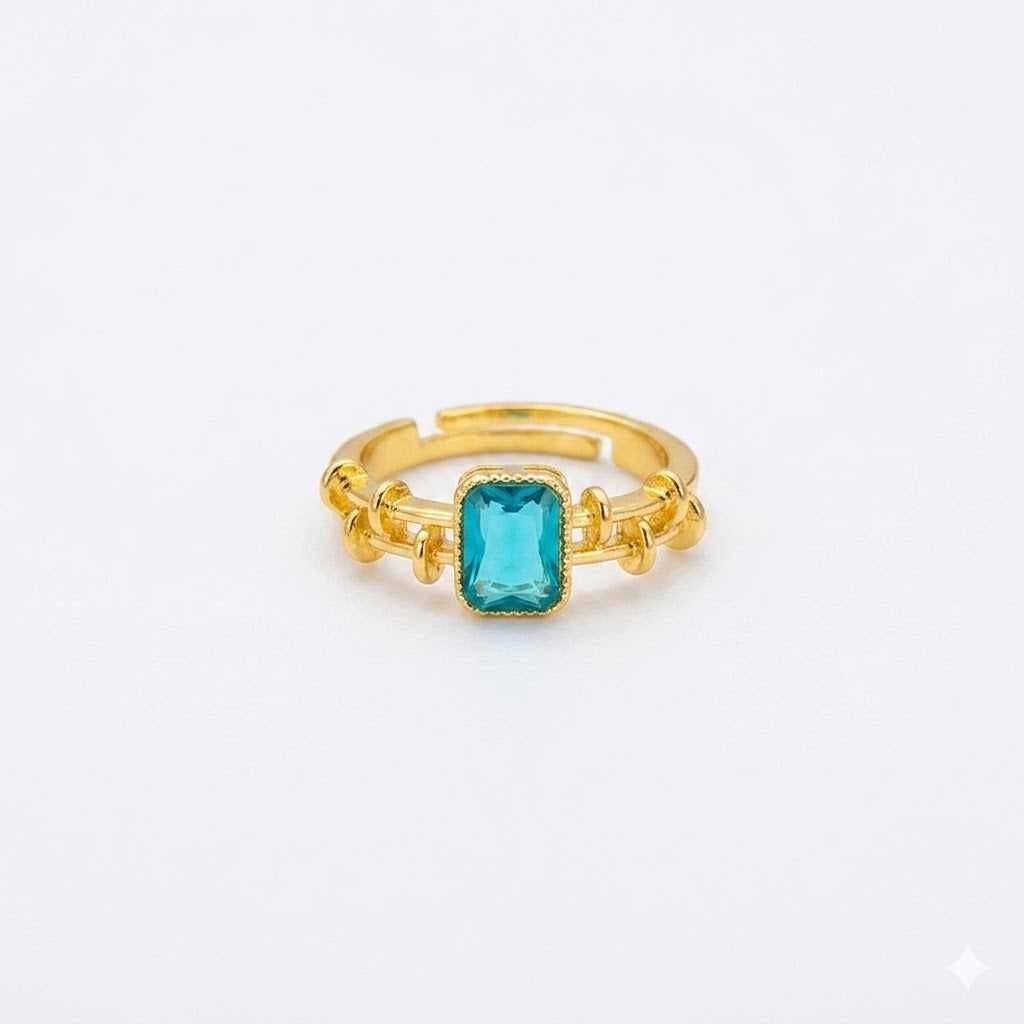 Caribbean Blue Link Ring